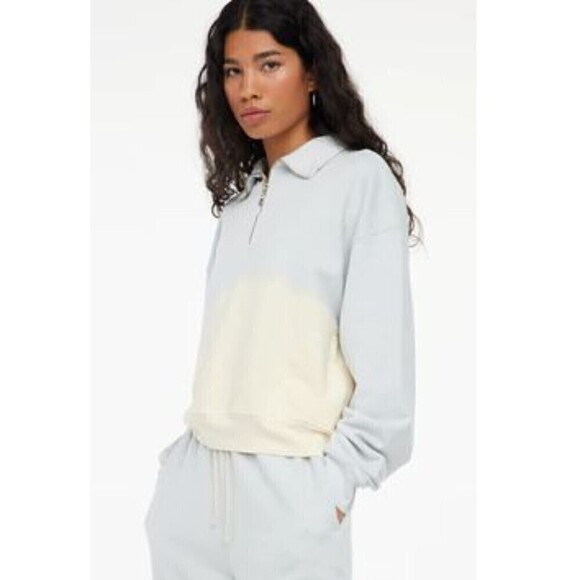 Anthropologie Lacausa Womens Cosmo 3/4 Zip Up Small - Picture 3 of 16